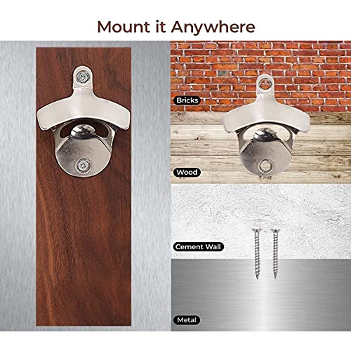 JIEZEE Gifts for Boyfriend Men Dad, Bottle Opener Wall Mounted Magnetic, Unique Beer Gift Ideas for Him Husband Grandpa Uncle, Cool Gadgets Christmas Stocking Stuffer