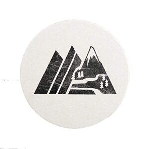 drink coaster set by black lantern – beverage coasters with retro mountain design (set of 4 cup coasters)