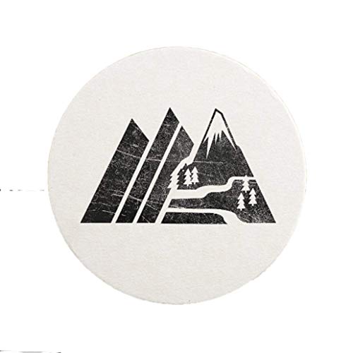 Drink Coaster Set by Black Lantern – Beverage Coasters with Retro Mountain Design (Set of 4 Cup Coasters)