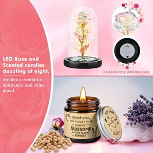 Gifts for Women,Birthday Gift Ideas,for Women,unique LED Galaxy Rose Gift Set for Women mom Best Friend Sister,Women Gifts for Christmas Valentines Mothers Day