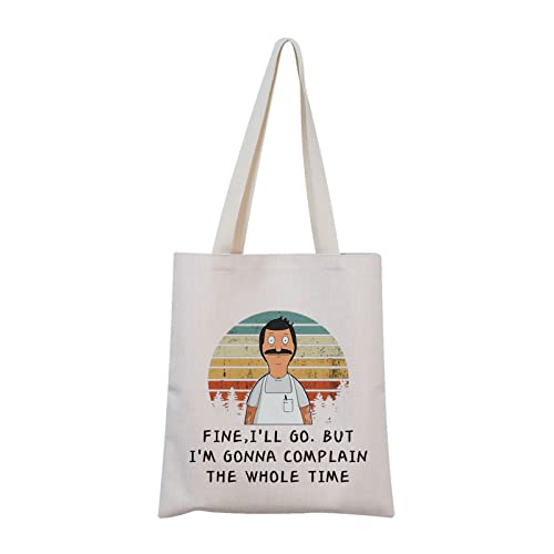 TSOTMO Cartoon TV Show Merchandise Gifts Bob Belcher Tote Bag Gift Tina & Louise Tote Bag Gift Couple Gift Burgers Style Tote Bag Gift For Bob's Fans (Complain Canvas)