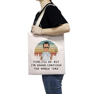 TSOTMO Cartoon TV Show Merchandise Gifts Bob Belcher Tote Bag Gift Tina & Louise Tote Bag Gift Couple Gift Burgers Style Tote Bag Gift For Bob's Fans (Complain Canvas)