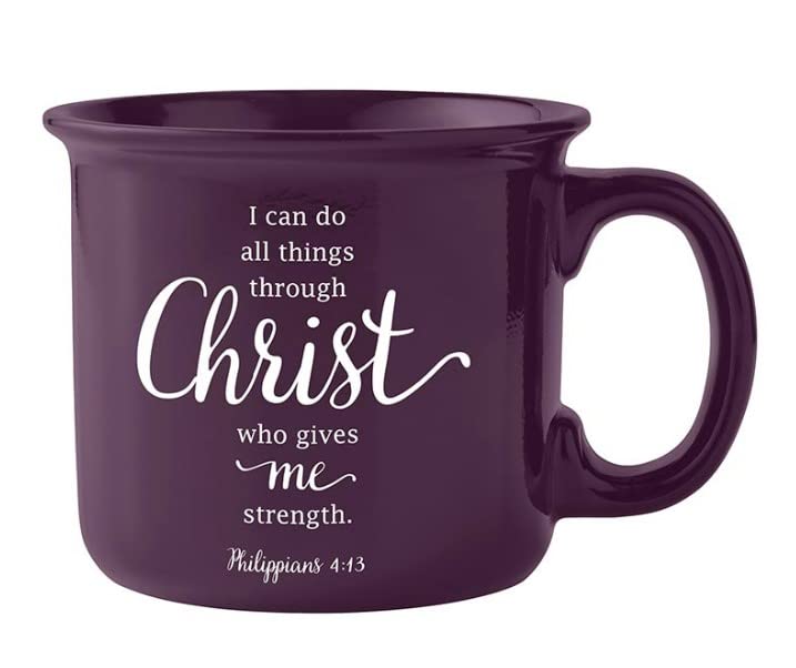 I Can Do All Things through Christ Philippians 4:13 Coffee Mug with Gift Band 13 ounce Stoneware (L0454)