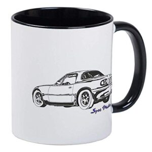 miata ringer mug – ceramic 11oz coffee/tea cup gift stocking stuffer