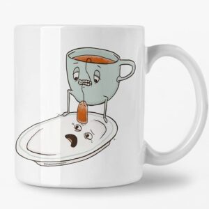tea baggin coffee mug – hilarious coffee mug gift – funny birthday or christmas gift – sarcastic gag presents – 11oz coffee mug tea cup white