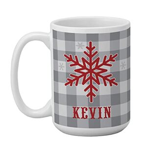 let’s make memories personalized holiday snowflake mug – coffee mug – christmas stocking stuffer – customize name