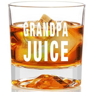 ponpur grandpa juice whiskey glass & old lives matter whiskey glass, christmas stocking stuffers for grandpa grandfather, the men who are grandpa grandfather