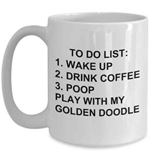 Golden Doodle Owner Mug Dog Lovers To Do List Funny Coffee Mug Tea Cup Gag Mug for Men Women