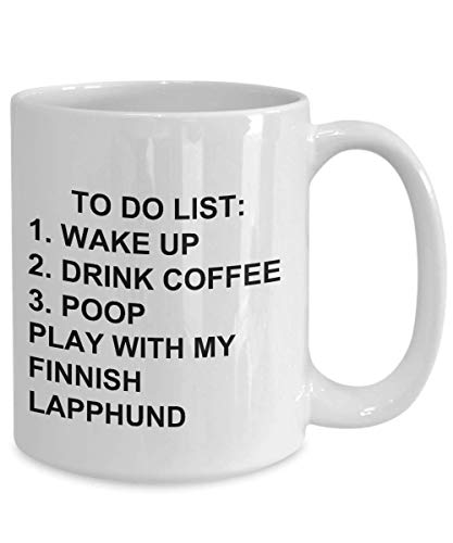 Finnish Lapphund Owner Mug Dog Lovers To Do List Funny Coffee Mug Tea Cup Gag Mug for Men Women