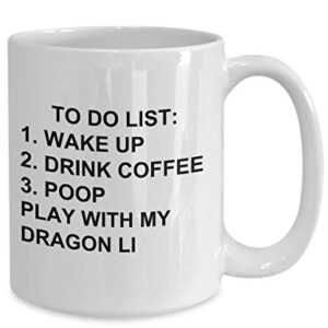Dragon Li Owner Mug Cat Lovers To Do List Funny Coffee Mug Tea Cup Gag Mug for Men Women