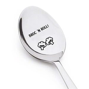 inspirational gifts for teenagers | gift for teen boys girls | birthday christmas gifts | gifts for coworker friends colleagues | broc n roll – engraved spoon gifts – 7 inch stainless steel