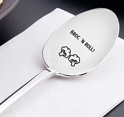 Inspirational Gifts for Teenagers | Gift for Teen Boys Girls | Birthday Christmas Gifts | Gifts for Coworker Friends Colleagues | Broc N Roll - Engraved Spoon Gifts - 7 inch Stainless Steel