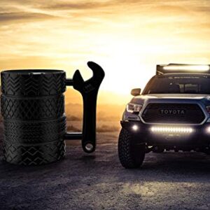 MISHOWNET Tire Coffee Tea Mug Gift for Car Lovers Mechanics Car Enthusiasts Christmas Gifts for Man Birthday Gift