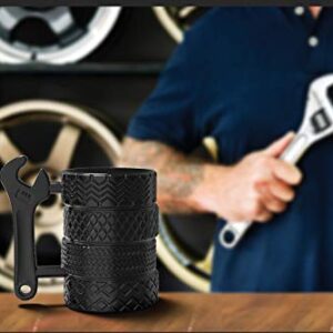 MISHOWNET Tire Coffee Tea Mug Gift for Car Lovers Mechanics Car Enthusiasts Christmas Gifts for Man Birthday Gift