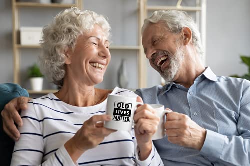 Old Lives Matter Coffee Mug - Funny Retirement or Birthday Gifts for Men - Unique Gag Gifts for Dad, Grandpa, Old Man, or Senior Citizen - 11oz Coffee Cup For Men and Women