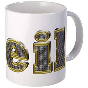 neil gold diamond bling mug – ceramic 11oz coffee/tea cup gift stocking stuffer