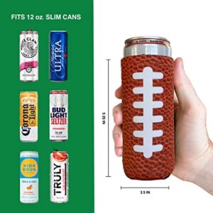 CoozieKings Tailgate/Football Themed Coozies - Neoprene Insulated - 6 Pack (Slim/Seltzer Can)