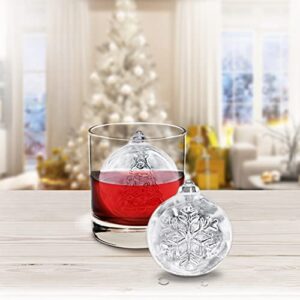 Tovolo Tree & Snow Flake Ornament Ice Molds, Mixed Set of 2, for Making Leak-Free, Slow-Melting Drink Ice for Whiskey, Spirits, Liquor, Cocktails, Soda & More