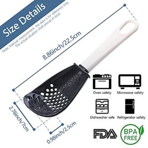 Multifunctional Cooking Spoon Strainers - Strainers for Kitchen Tools Small Silicone Spatula Spoon - Heat-resistant, for Cooking, Draining, Mashing, Grating (Color mixing)