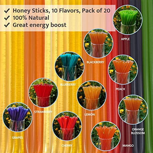 Twinings Tea Sampler Set 12 Flavors Assortment 48 Assorted Tea Bags with 20 Honey Sticks for Tea, Straws and Naturally Caffeine Free Herbal Tea Set…