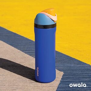 Owala FreeSip Insulated Stainless Steel Water Bottle with Straw for Sports and Travel, BPA-Free, 32-Ounce, Poolside Punch