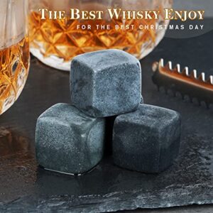 Two-in-one Gift Whiskey Decanter Set And Whiskey Stones Set, Christmas Stocking Stuffers, Unique Gifts for Men Husaband, Anniversary Birthday Gift Ideas for Him