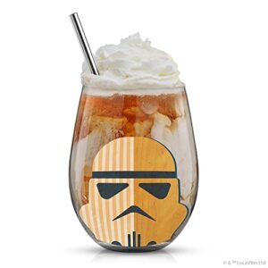 JoyJolt Star Wars™ Helmet Hues Tumblers Stemless Glasses. Set of 4 Large 19oz Stemless Glass Drinking Glasses, Star Wars Kitchen Glasses. Star Wars Gifts and, Star Wars Collectibles for Adults