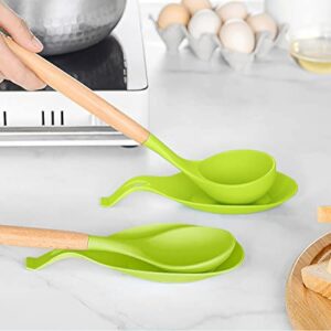 Spoon Rest Utensil Holder Kitchen Utensil Rest Pad Mat for Kitchen Cook Tools, Spoons, Ladles, Tongs, Spatulas,Great for Kitchen Counter,Stove Top,Coffee Bar Station (4 spoon rest +1 Utensil Rest)