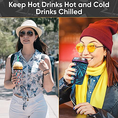 BAXENDALE AND CO Iced Coffee Sleeve for Cold Drink Cups 3 Pack Neoprene Iced Coffee Sleeve Cup Sleeves for Cold Drinks Reusable Compatible with Starbucks Dunkin