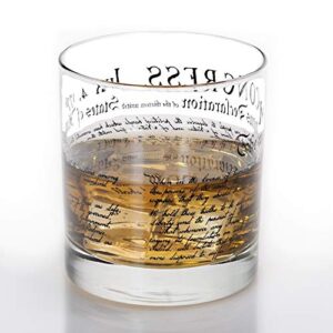 Lucky Shot United States Declaration Of Independence Whiskey Glasses | 11 oz. Tumblers | American US Patriotic Gift | Old Fashioned We The People Cocktail Glasses | Retirement Gifts For Men