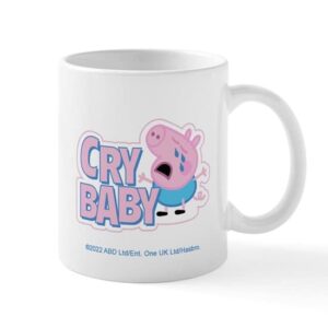 cafepress george pig cry baby mugs ceramic coffee mug, tea cup 11 oz
