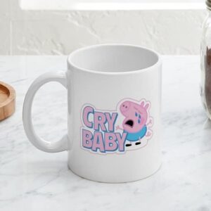 CafePress George Pig Cry Baby Mugs Ceramic Coffee Mug, Tea Cup 11 oz