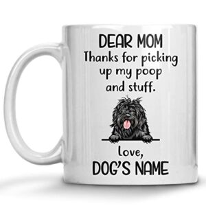 personalized portuguese water dog coffee mug, custom dog name, customized gifts for dog mom, mother’s day, birthday halloween xmas thanksgiving gift for dog lovers mugs