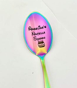 custom engraved kids name nutella spoon dinnerware utensil party gift