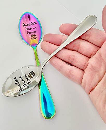 Custom Engraved kids name Nutella spoon Dinnerware Utensil Party Gift