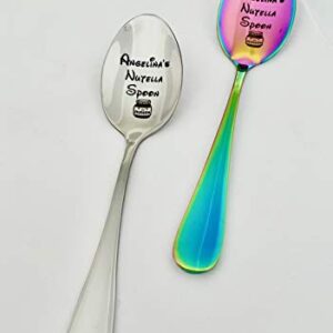 Custom Engraved kids name Nutella spoon Dinnerware Utensil Party Gift