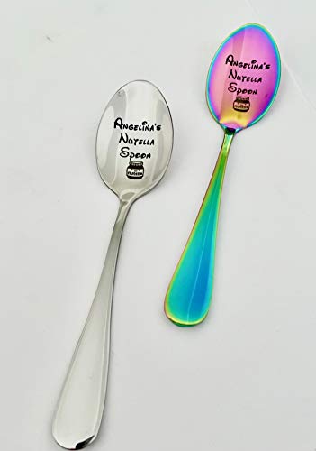 Custom Engraved kids name Nutella spoon Dinnerware Utensil Party Gift