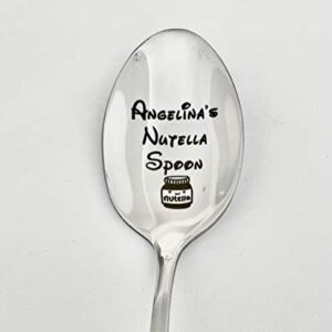 Custom Engraved kids name Nutella spoon Dinnerware Utensil Party Gift