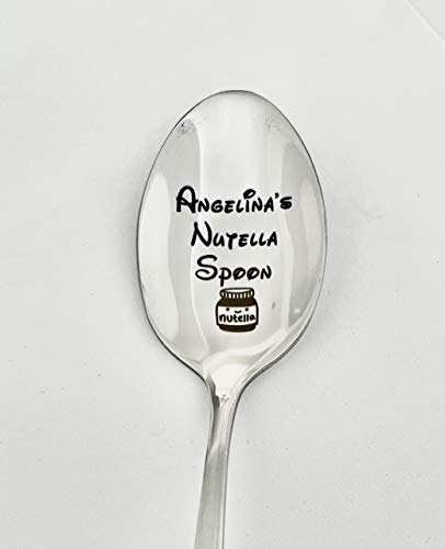 Custom Engraved kids name Nutella spoon Dinnerware Utensil Party Gift