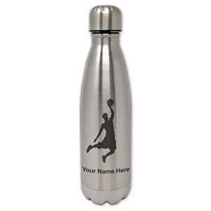 skunkwerkz water bottle, basketball slam dunk man, personalized engraving included