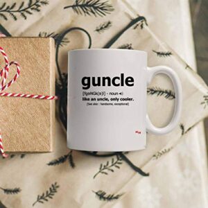 Sarcasm Mug Hilarious Coffee Cup - Friend Birthday Mugs Rainbow Guncle Uncle Definition Wo for Men Father's Day Brother | Sarcasm Gift Men Women