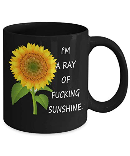 I'm A Ray Of Fucking Sunshine | 11oz Funny Black Coffee Mug | I am a Ray of FcKing Sunshine Cup Mugs | Gifts for Her Men Women Wife Husband