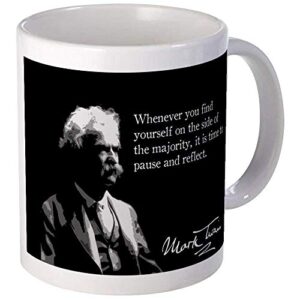 mark twain, the majority, mug – ceramic 11oz coffee/tea cup gift stocking stuffer