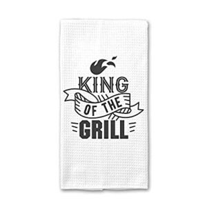 King of the Grill Towel | Mens Waffle Weave Dish Towel | Mens Kitchen Towel | Men Grilling Gift | Wedding Gift | BBQ Gift | Mens Kitchen Gift