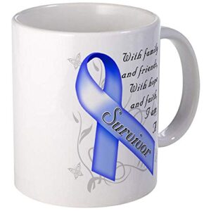 colon cancer survivor mug – ceramic 11oz coffee/tea cup gift stocking stuffer