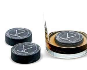whiskey stones hockey puck chiller set of 3 – whiskey chilling rocks – reusable whiskey stones – wine chiller – ice stone – best gifts for whiskey lovers & hockey lovers – usa ice hockey fans