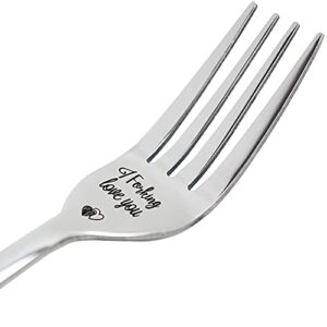 three human i forking love you inspirational funny engraved fork, gift for boyfriend, girlfriend, his, her, husband, wife, cute wedding, anniversary, valentines gifts