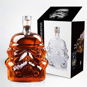 whiskey flask carafe decanter, whiskey glasses, whiskey carafe for wine, liquor, scotch, bourbon, brandy – 750ml