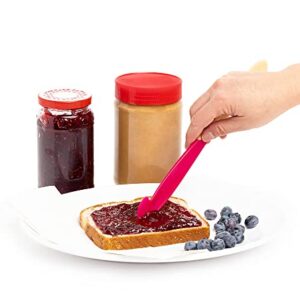 Talisman Designs Peanut Butter & Jam Scraper Spreader | 2-in-1 PB&J Spreader | 2 Sided to Mix, Spread & Scrape | Dishwasher Safe | Spreader Knife | Jam Spoon & Spreader