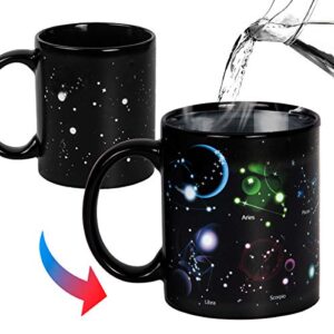 kmiles heat changing constellation mug colour changing mug magical coffee mug tea cup 12 ounce – novelty for xmas funny gifts